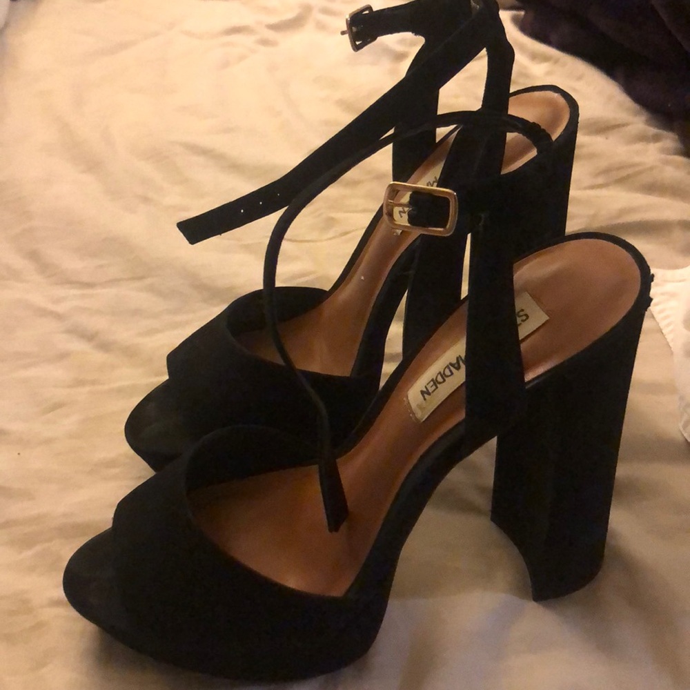 Black platform heels